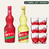 Ensemble GET Menthe & Fruits Rouges & Menthe & Citrons & 6 verres offerts