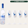Grey Goose Original 70cl & 4 verres acrylique Grey Goose