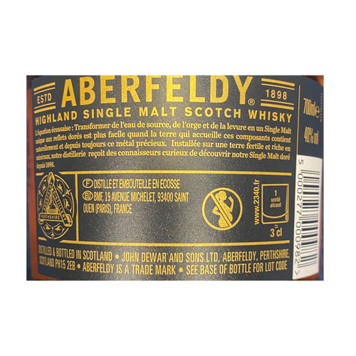 Aberfeldy whisky écossais 12 ans