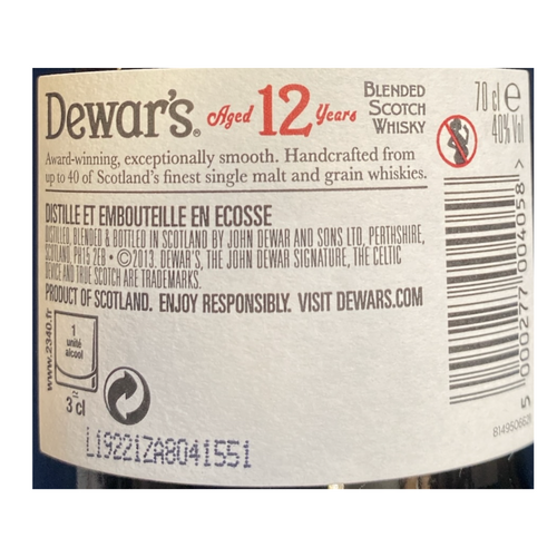 Dewar's 12