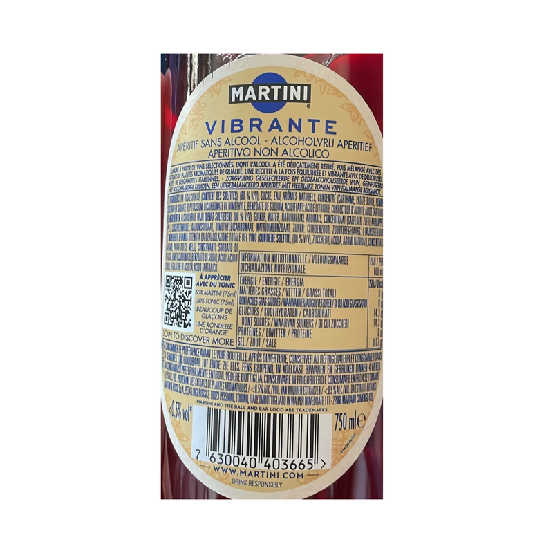 Martini Vibrante sans alcool - Édition 2025